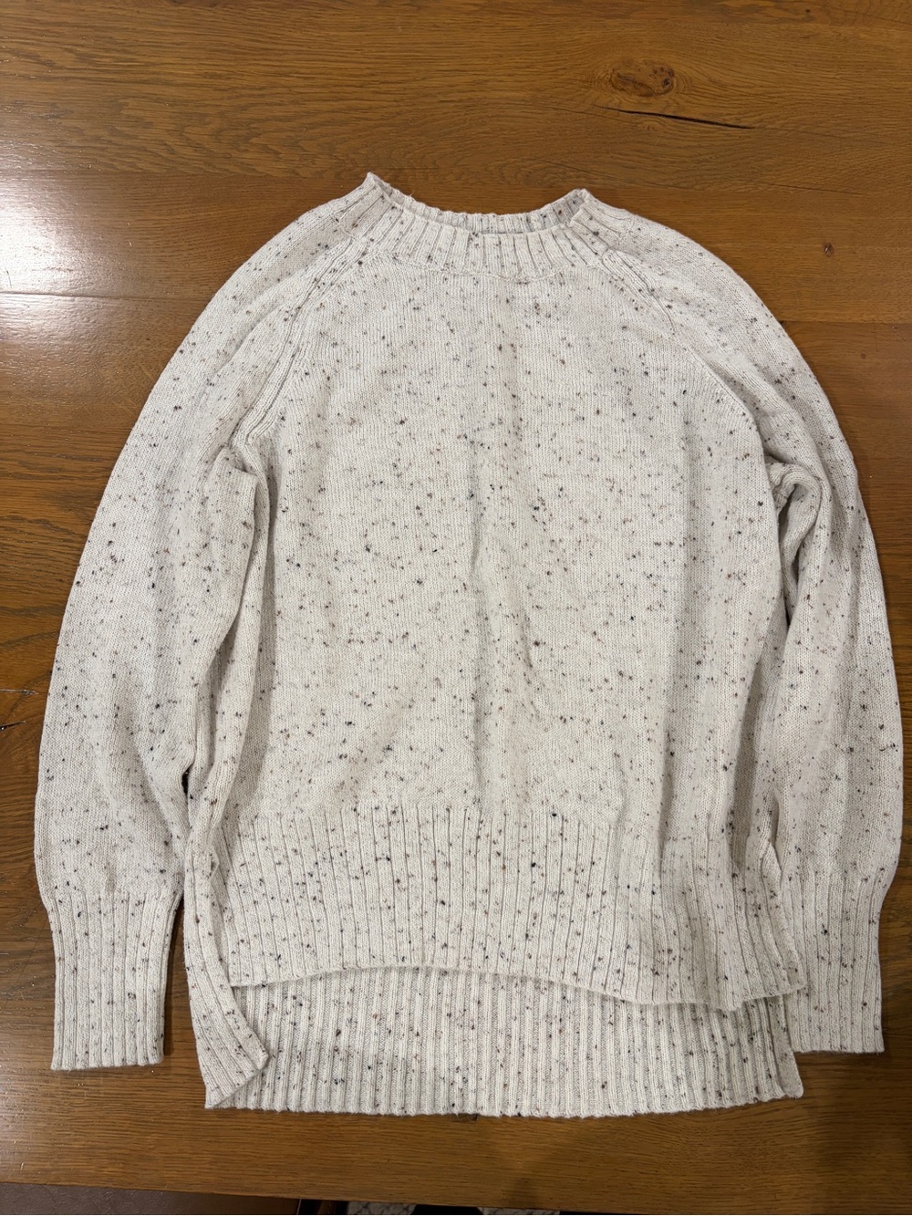 Old Navy Cream Flecked Crewneck Sweater